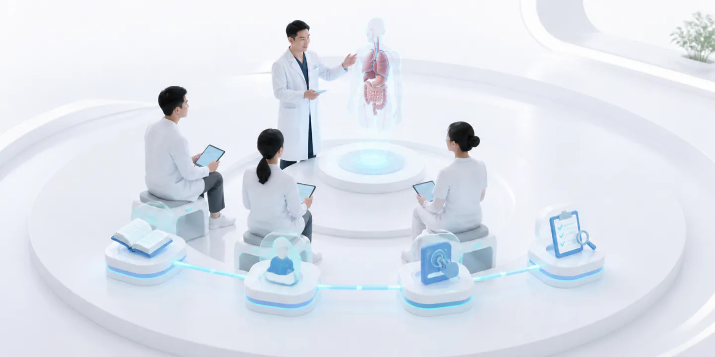 AI教学平台连接医学课程、实训与评价